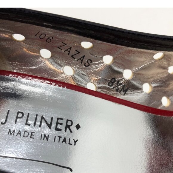 VTG Donald Pliner Open-Toe Pumps Heels Patent Leather 8.5 whimsigoth 80s 90s - Picture 11 of 11